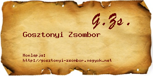 Gosztonyi Zsombor névjegykártya
